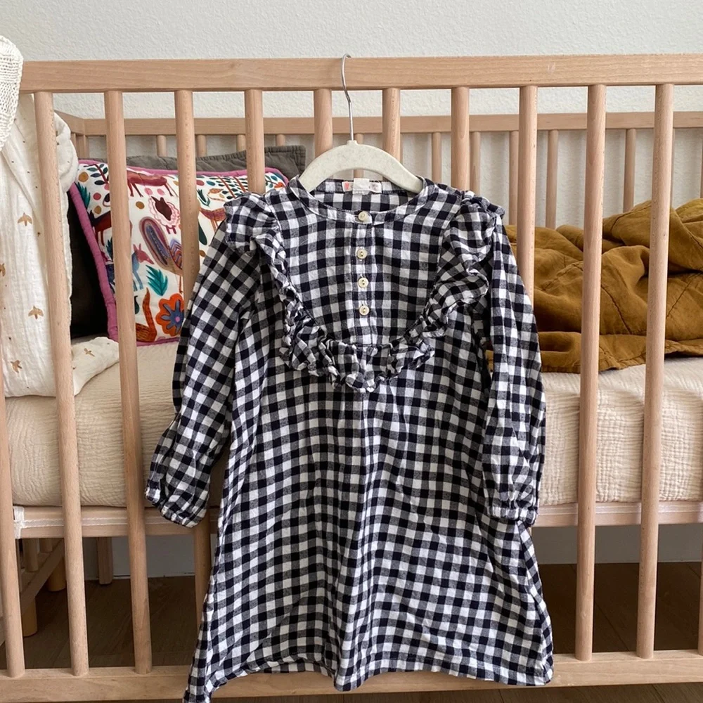 Crewcuts Girls (VGUC) | Ruffle Gingham Plaid Check Dress